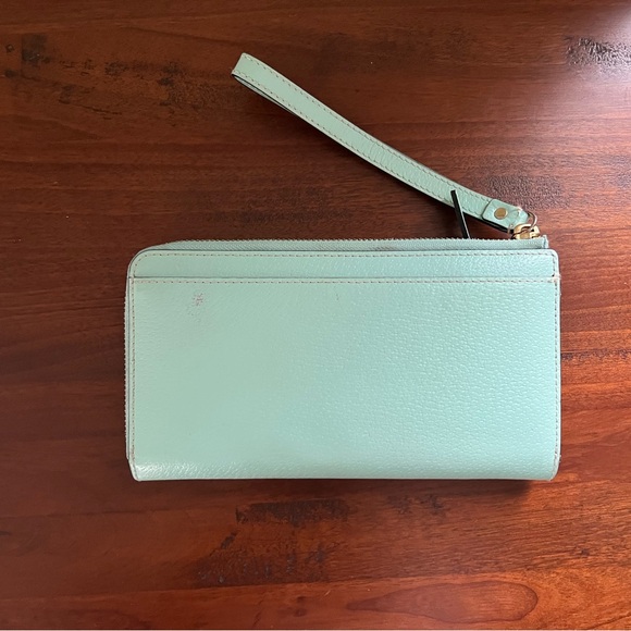 Kate Spade Mint Wallet with Wristlet strap - Picture 2 of 3